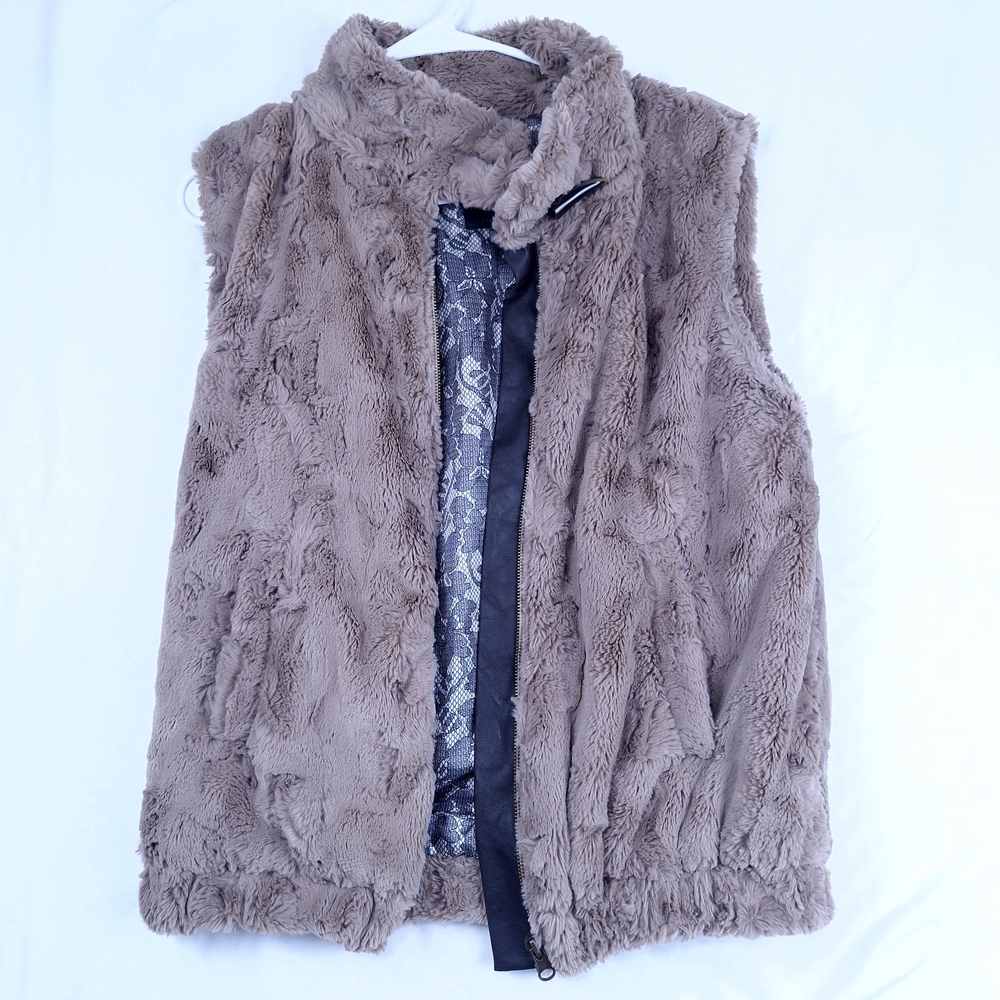Sanctuary Brown Teddy Jacket Plush Cozy Design